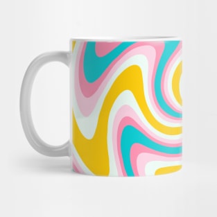 Abstract Colorful Swirl Retro 70s Mug